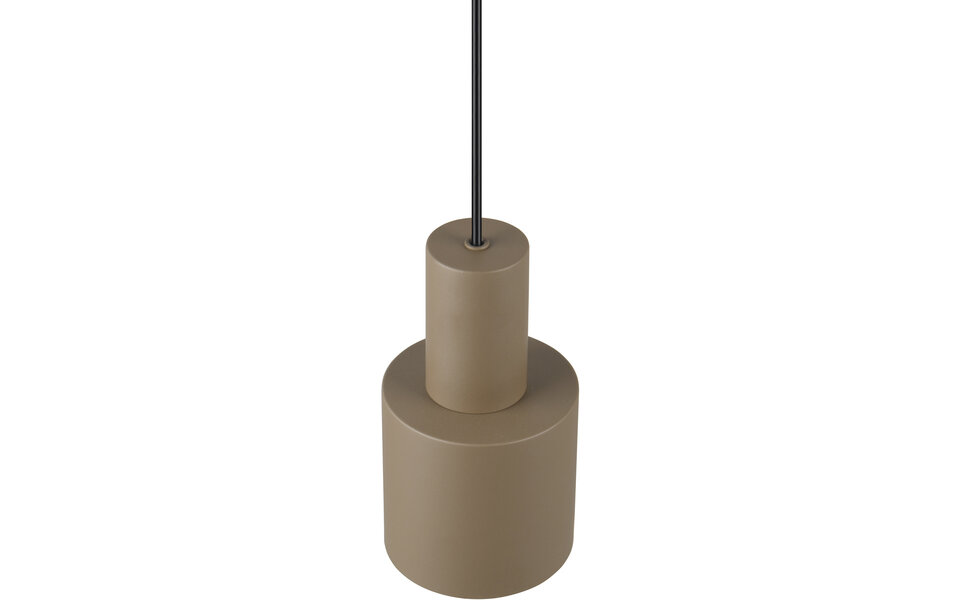 HLW LED Moderne LED Hanglamp - Metalen LED Lamp Taupe met E27 Fitting