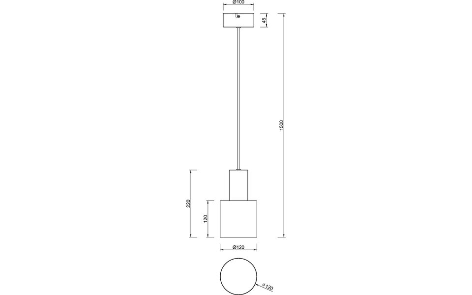 HLW LED Metalen LED Hanglamp Trion Dago - Koffiekleur, Verstelbaar, E27 Fitting