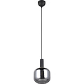 Moderne Zwarte LED Hanglamp met Glas en Metaal - Verstelbare Trion Pala Moderne Zwarte LED Hanglamp met Glas en Metaal - Verstelbare Trion Pala