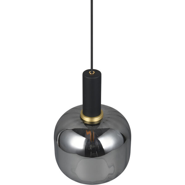 HLW LED Moderne Zwarte LED Hanglamp met Glas en Metaal - Verstelbare Trion Pala