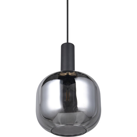 HLW LED Moderne Zwarte LED Hanglamp met Glas en Metaal - Verstelbare Trion Pala