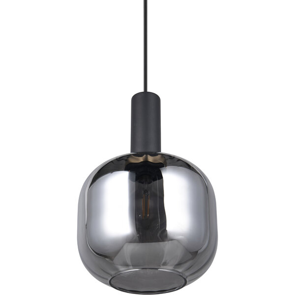 HLW LED Moderne Zwarte LED Hanglamp met Glas en Metaal - Verstelbare Trion Pala