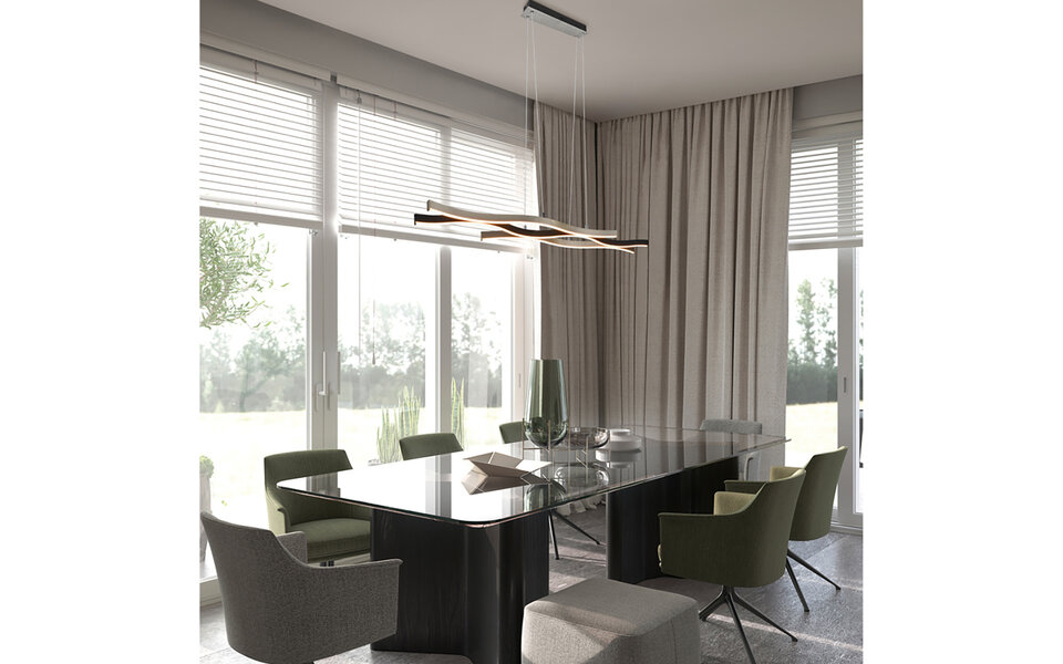 HLW LED Dimbare LED Hanglamp Trion Laz 35W - Metalen LED Lamp met Aanpasbare Kleur