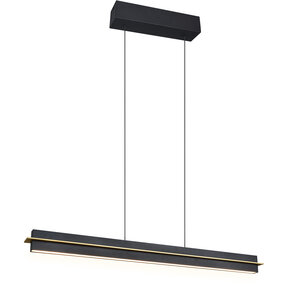 LED Hanglamp Trion Semih 22W - Mat Zwart, Metalen Design