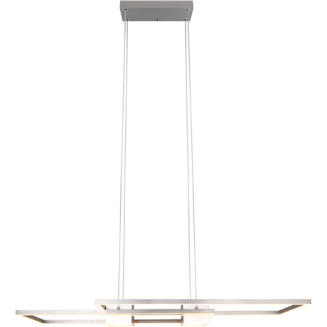 HLW LED LED Hanglamp Trion Zuru 37W - Dimbaar, Aanpasbare Kleur, Mat Nikkel Aluminium