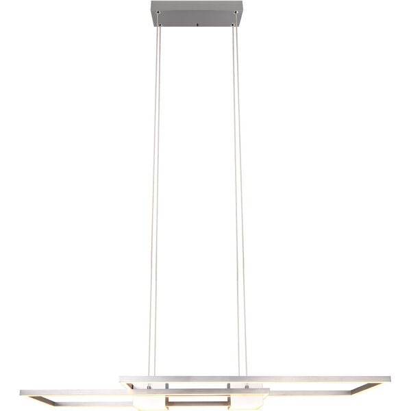 HLW LED LED Hanglamp Trion Zuru 37W - Dimbaar, Aanpasbare Kleur, Mat Nikkel Aluminium