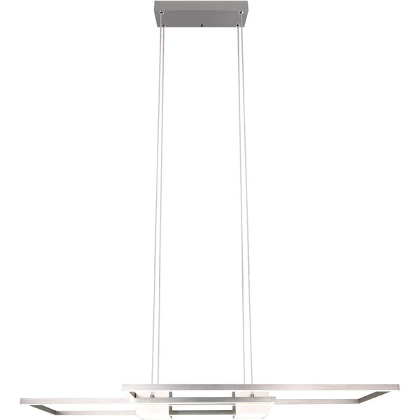HLW LED LED Hanglamp Trion Zuru 37W - Dimbaar, Aanpasbare Kleur, Mat Nikkel Aluminium