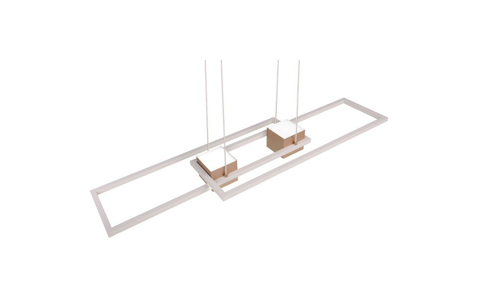 HLW LED Dimbare LED Hanglamp Trion Zuru 37W - Aluminium Koffie, Aanpasbare Kleur