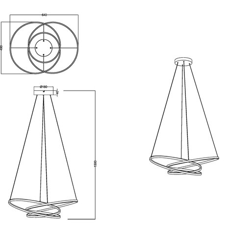 HLW LED Trion Alvin Dimbare LED Hanglamp 34W - Mat Wit Metalen Rond Design