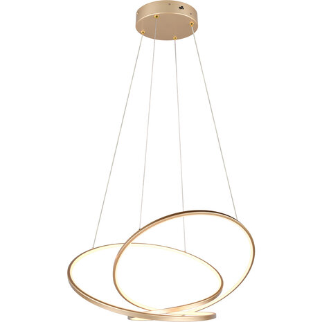 LED Hanglamp 52W - Gouden Metalen Dimbare LED Hanglamp met Instelbare Kleur LED Hanglamp 52W - Gouden Metalen Dimbare LED Hanglamp met Instelbare Kleur