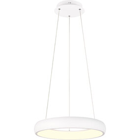 Dimbare Metalen Witte LED Hanglamp 29W - Trion Kardo Dimbare Metalen Witte LED Hanglamp 29W - Trion Kardo