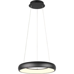 Dimbare LED Hanglamp 29W - Mat Zwart Metalen Design