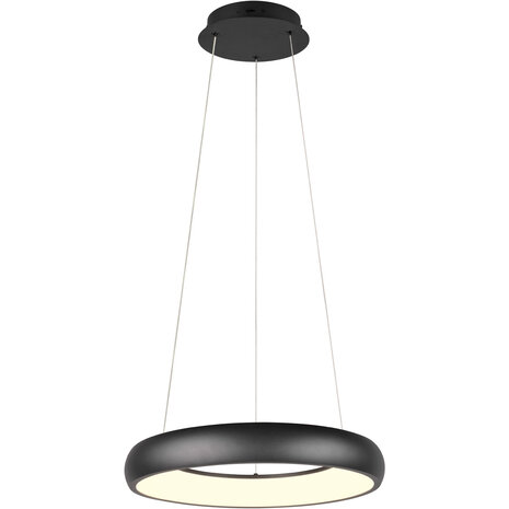 HLW LED Trion Kardo 29W Dimbare Zwarte Metalen LED Hanglamp met Aanpasbare Kleur