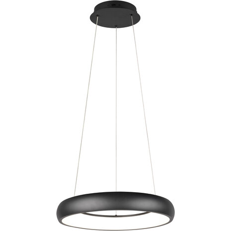 HLW LED Trion Kardo 29W Dimbare Zwarte Metalen LED Hanglamp met Aanpasbare Kleur