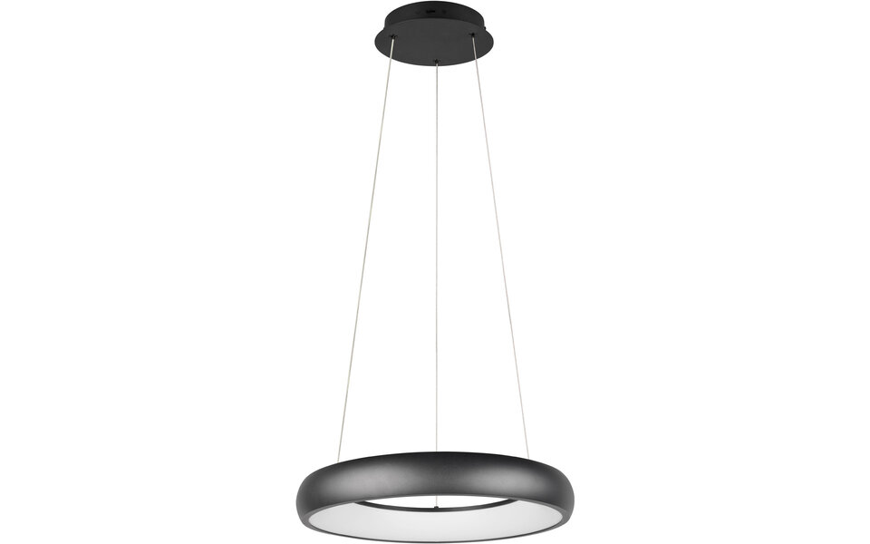 HLW LED Trion Kardo 29W Dimbare Zwarte Metalen LED Hanglamp met Aanpasbare Kleur