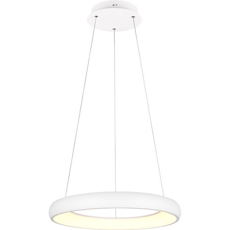 38W Dimbare LED Hanglamp - Metalen & Witte LED Lamp met Aanpasbare Kleur