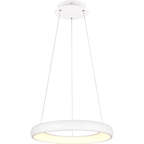 HLW LED 38W Dimbare LED Hanglamp - Metalen & Witte LED Lamp met Aanpasbare Kleur
