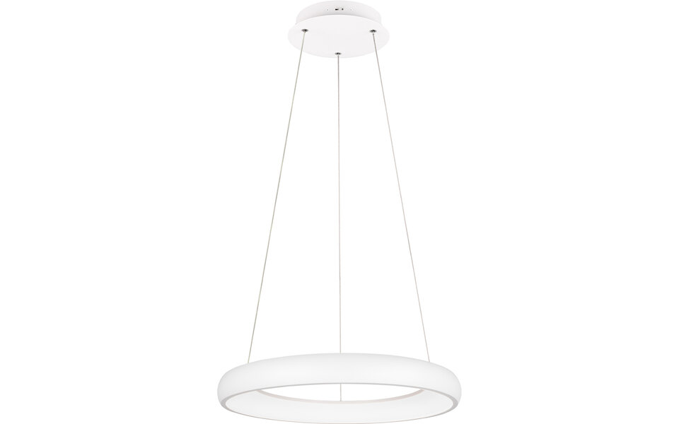 HLW LED 38W Dimbare LED Hanglamp - Metalen & Witte LED Lamp met Aanpasbare Kleur