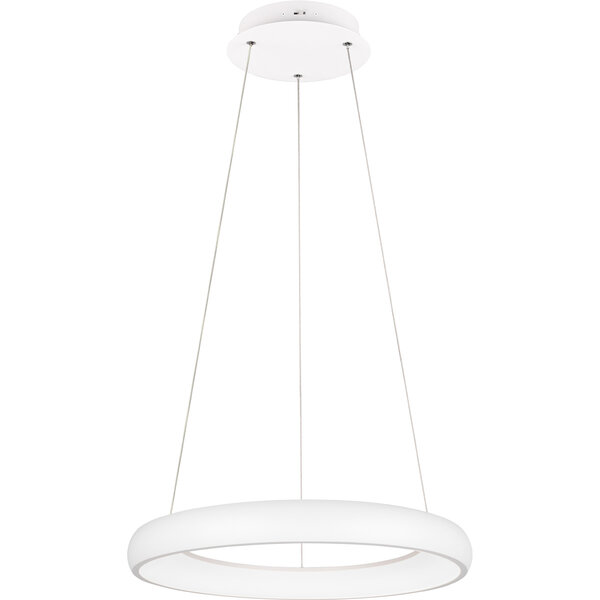 HLW LED 38W Dimbare LED Hanglamp - Metalen & Witte LED Lamp met Aanpasbare Kleur
