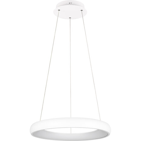 HLW LED 38W Dimbare LED Hanglamp - Metalen & Witte LED Lamp met Aanpasbare Kleur