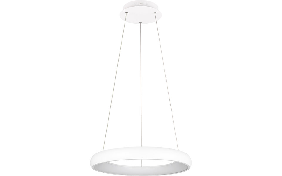 HLW LED 38W Dimbare LED Hanglamp - Metalen & Witte LED Lamp met Aanpasbare Kleur