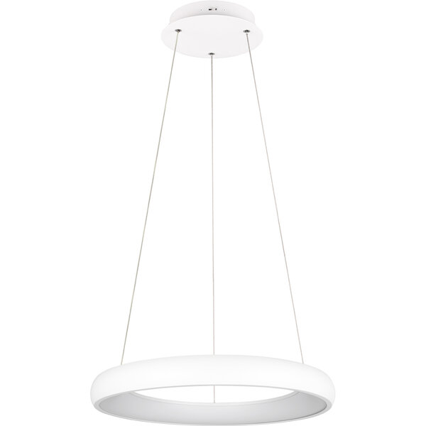 HLW LED 38W Dimbare LED Hanglamp - Metalen & Witte LED Lamp met Aanpasbare Kleur