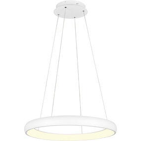 Dimbare LED Hanglamp 59W - Mat Wit Metalen LED Lamp Dimbare LED Hanglamp 59W - Mat Wit Metalen LED Lamp