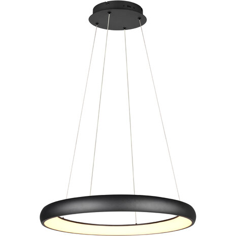 Dimbare LED Hanglamp Trion Kardo - Metalen Mat Zwarte LED 59W