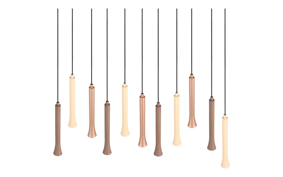 HLW LED Dimbare Zwarte LED Hanglamp Trion Ato - Metalen Design, 11x 3W, Aanpasbare Kleur