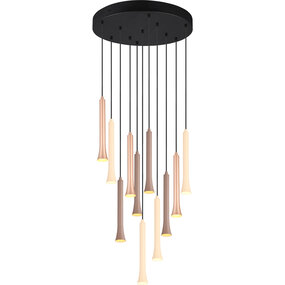 Dimbare Zwarte LED Hanglamp Trion Ato - 11x 3W LED Dimbare Zwarte LED Hanglamp Trion Ato - 11x 3W LED