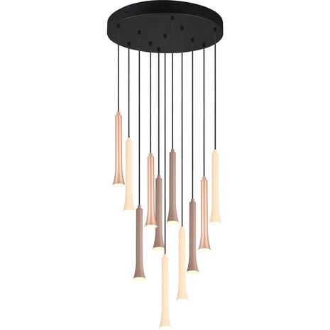 HLW LED Moderne Metalen Dimbare Zwarte LED Hanglamp Trion Ato - 11x 3W LED HLW LED Moderne Metalen Dimbare Zwarte LED Hanglamp Trion Ato - 11x 3W LED