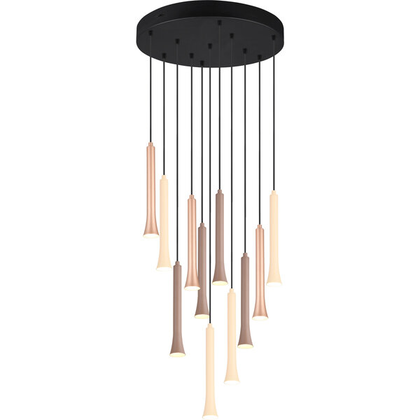 HLW LED Moderne Metalen Dimbare Zwarte LED Hanglamp Trion Ato - 11x 3W LED HLW LED Moderne Metalen Dimbare Zwarte LED Hanglamp Trion Ato - 11x 3W LED