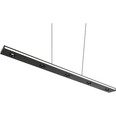 HLW LED Dimbare Zwarte LED Hanglamp 5W - Metalen LED Lamp met Aanpasbare Kleur HLW LED Dimbare Zwarte LED Hanglamp 5W - Metalen LED Lamp met Aanpasbare Kleur