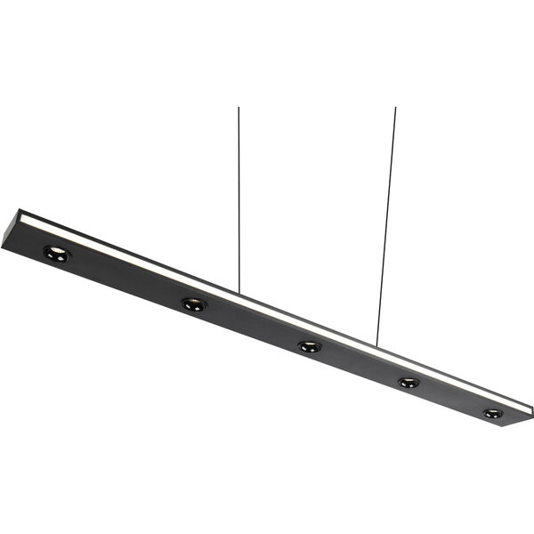 HLW LED Dimbare Zwarte LED Hanglamp 5W - Metalen LED Lamp met Aanpasbare Kleur HLW LED Dimbare Zwarte LED Hanglamp 5W - Metalen LED Lamp met Aanpasbare Kleur