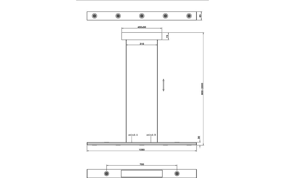 HLW LED Dimbare Zwarte LED Hanglamp 5W - Metalen LED Lamp met Aanpasbare Kleur