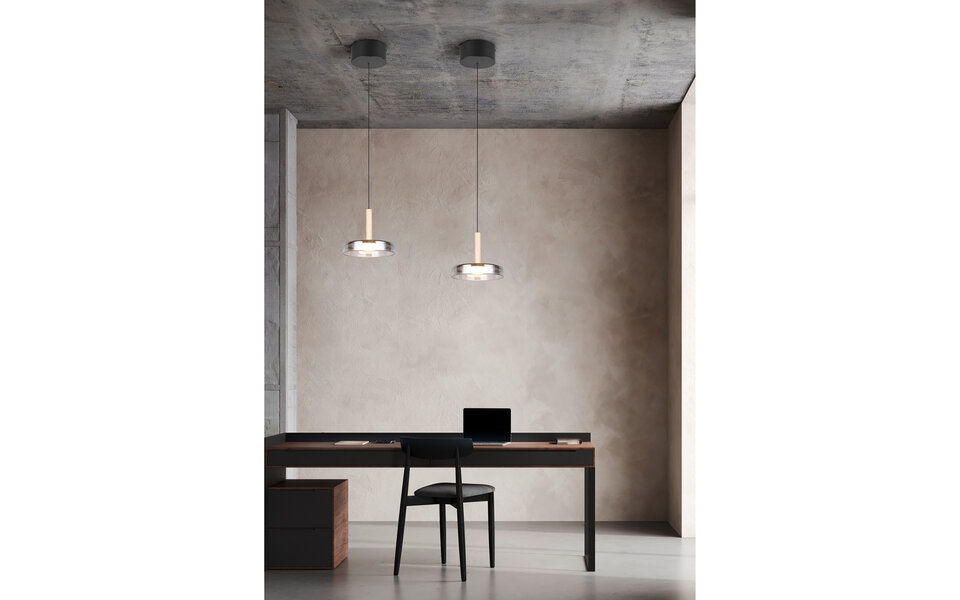 HLW LED Metalen Dimbare LED Hanglamp 10W - Zwart & Wit - Warm Wit 3000K