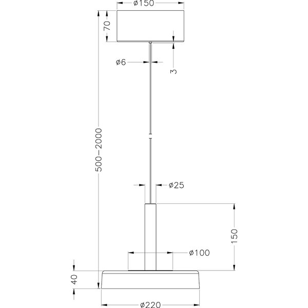 HLW LED Dimbare Metalen LED Hanglamp 10W - Warm Wit 3000K - Trion Lester