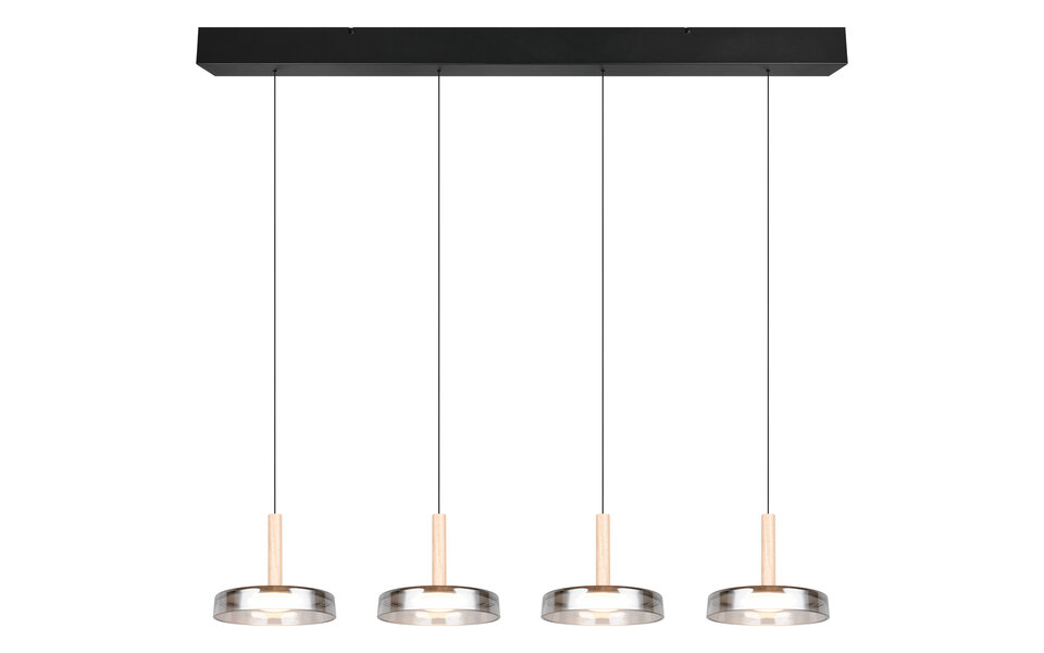 HLW LED Moderne Metalen Dimbare LED Hanglamp 30W - Zwart & Wit, Warm Wit Licht