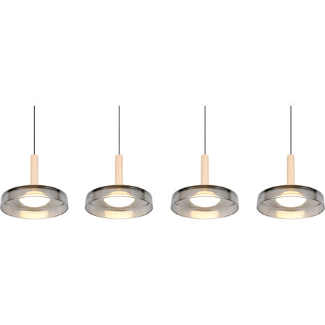 HLW LED Moderne Metalen Dimbare LED Hanglamp 30W - Zwart & Wit, Warm Wit Licht HLW LED Moderne Metalen Dimbare LED Hanglamp 30W - Zwart & Wit, Warm Wit Licht