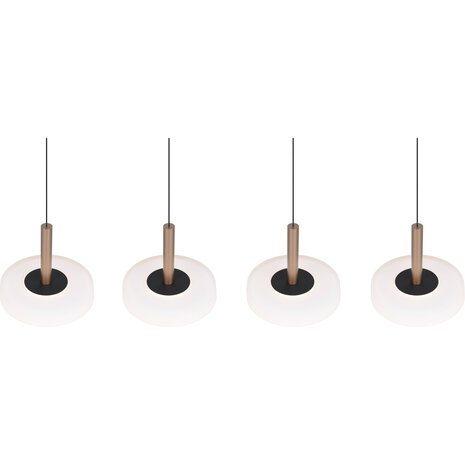 HLW LED LED Hanglamp 30W - Dimbare Witte Metalen LED Hanglamp in Warm Wit 3000K