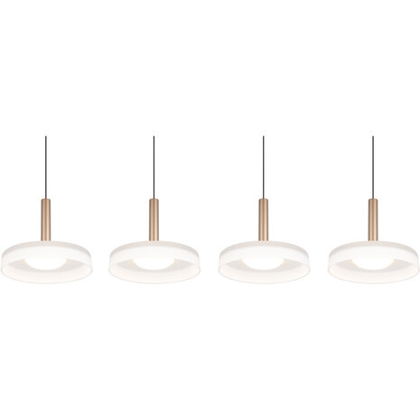 HLW LED LED Hanglamp 30W - Dimbare Witte Metalen LED Hanglamp in Warm Wit 3000K