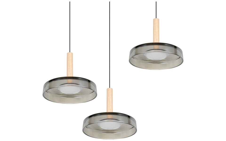 HLW LED Stijlvolle Dimbare LED Hanglamp - Zwart & Wit, Warm Wit 5W LED Lamp