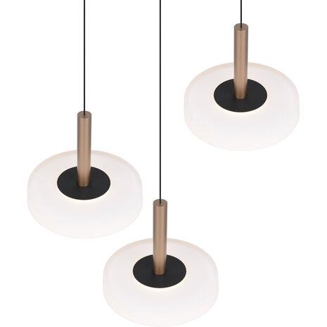 HLW LED Moderne Metalen Dimbare LED Hanglamp - Witte LED Lamp 5W Warm Wit