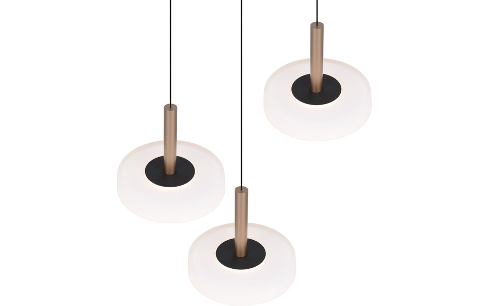 HLW LED Moderne Metalen Dimbare LED Hanglamp - Witte LED Lamp 5W Warm Wit