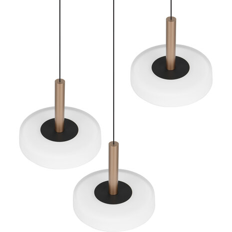 HLW LED Moderne Metalen Dimbare LED Hanglamp - Witte LED Lamp 5W Warm Wit