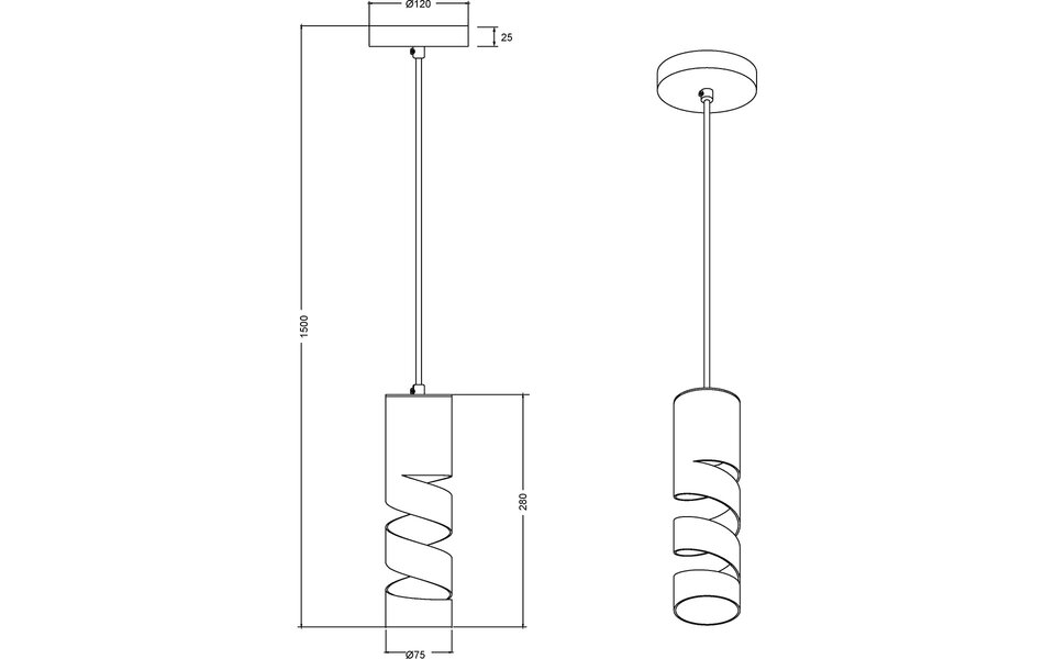 HLW LED Moderne Metalen LED Hanglamp Trion Meser - Verstelbare LED lamp met GU10 HLW LED Moderne Metalen LED Hanglamp Trion Meser - Verstelbare LED lamp met GU10