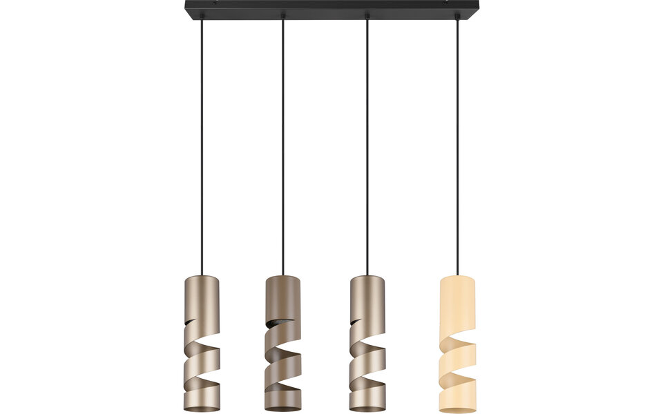 HLW LED Metalen LED Hanglamp Trion Meser - 4-lichts LED lamp met GU10 fitting, verstelbaar & energiezuinig HLW LED Metalen LED Hanglamp Trion Meser - 4-lichts LED lamp met GU10 fitting, verstelbaar & energiezuinig