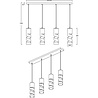 HLW LED Metalen LED Hanglamp Trion Meser - 4-lichts LED lamp met GU10 fitting, verstelbaar & energiezuinig HLW LED Metalen LED Hanglamp Trion Meser - 4-lichts LED lamp met GU10 fitting, verstelbaar & energiezuinig