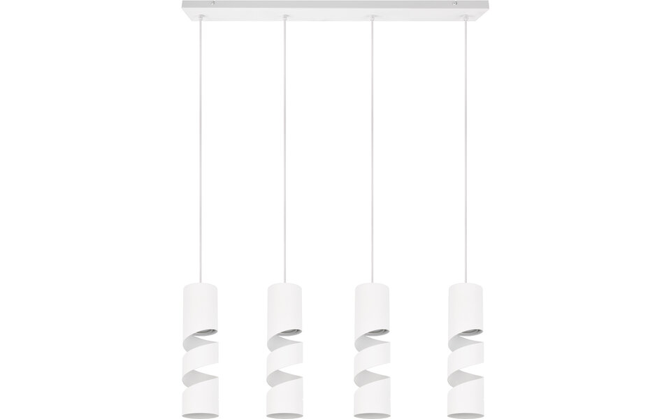 HLW LED LED Hanglamp Mat Wit - Metalen 4-lichts LED Lamp met GU10 Fitting HLW LED LED Hanglamp Mat Wit - Metalen 4-lichts LED Lamp met GU10 Fitting