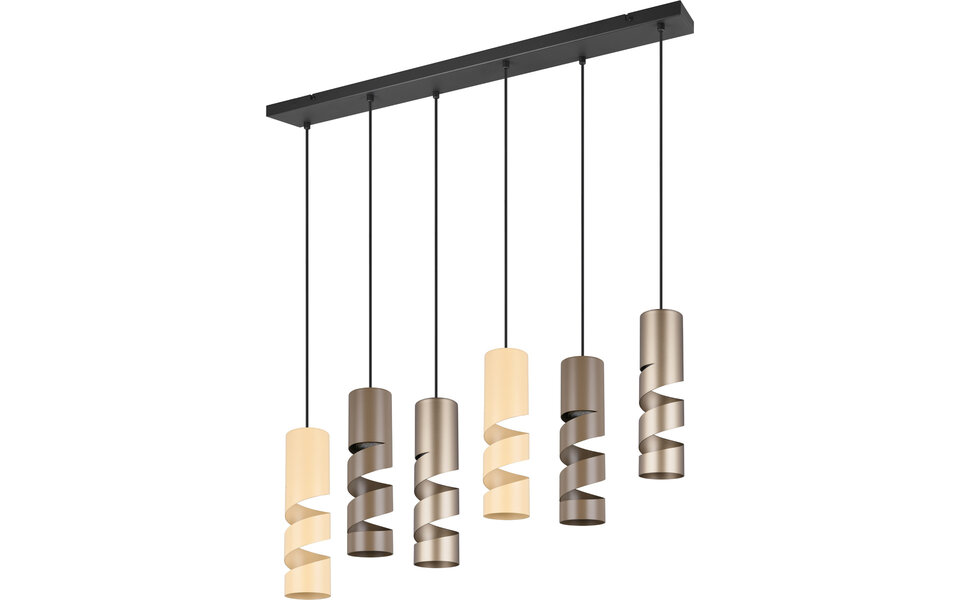 HLW LED Moderne Metalen LED Hanglamp Trion Meser - 6-lichts LED lamp met GU10 fitting